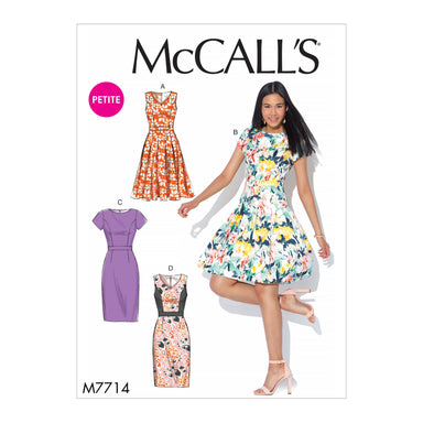 M7714 Misses'/Miss Petite Dresses from Jaycotts Sewing Supplies