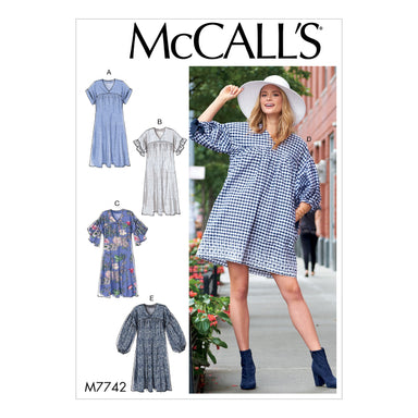 M7742 Misses' Dresses Sewing Pattern from Jaycotts Sewing Supplies