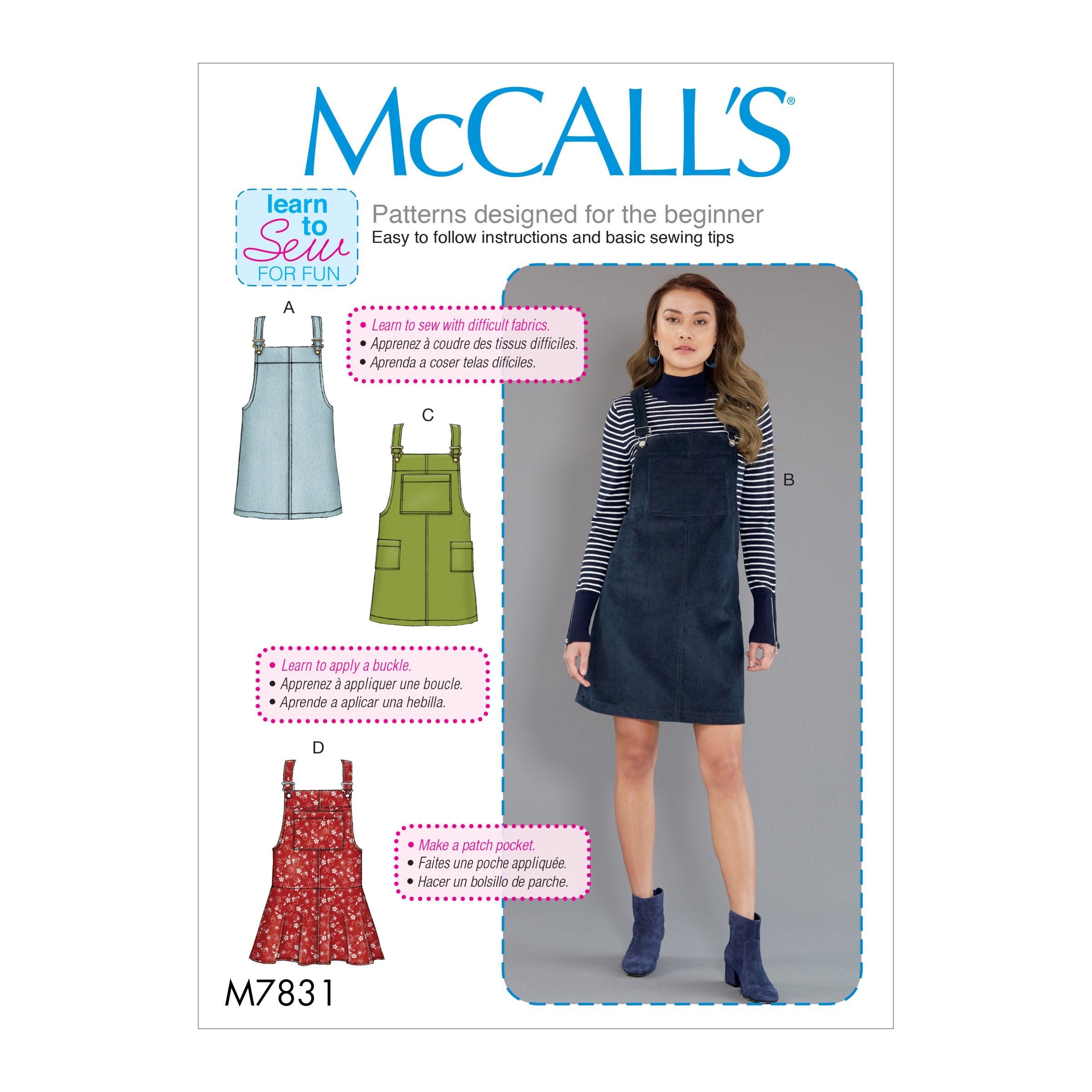 M7831 Misses' Jumpers Sewing Pattern from Jaycotts Sewing Supplies