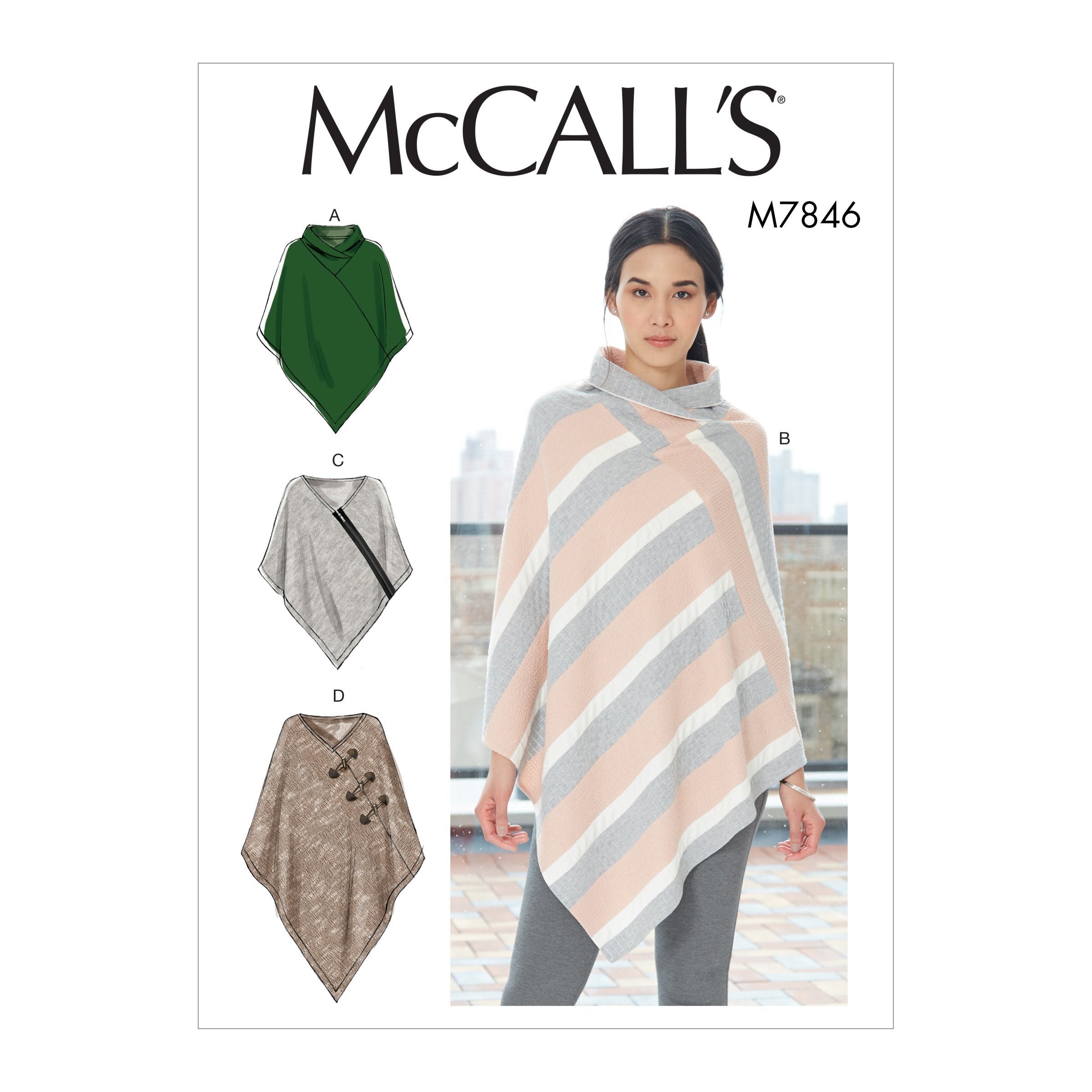 M7846 Misses' Ponchos Pattern from Jaycotts Sewing Supplies