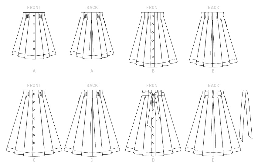 M7906 Misses' Skirts Sewing Pattern from Jaycotts Sewing Supplies