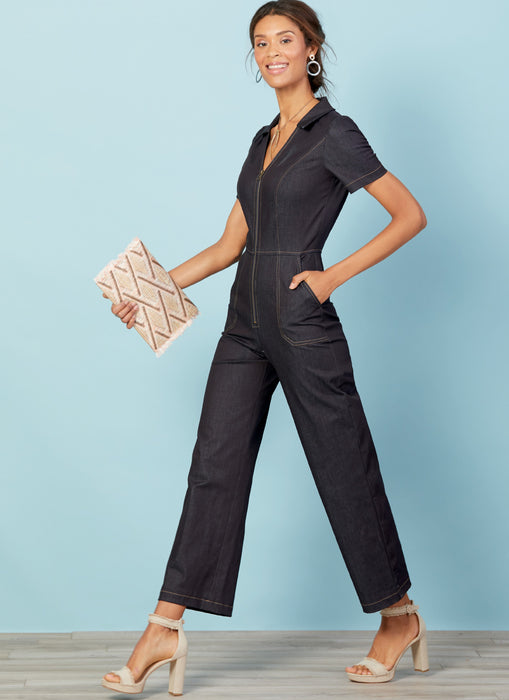 M7908 Misses'/Miss Petite Jumpsuits | A/B, C & D Cup Sizes from Jaycotts Sewing Supplies