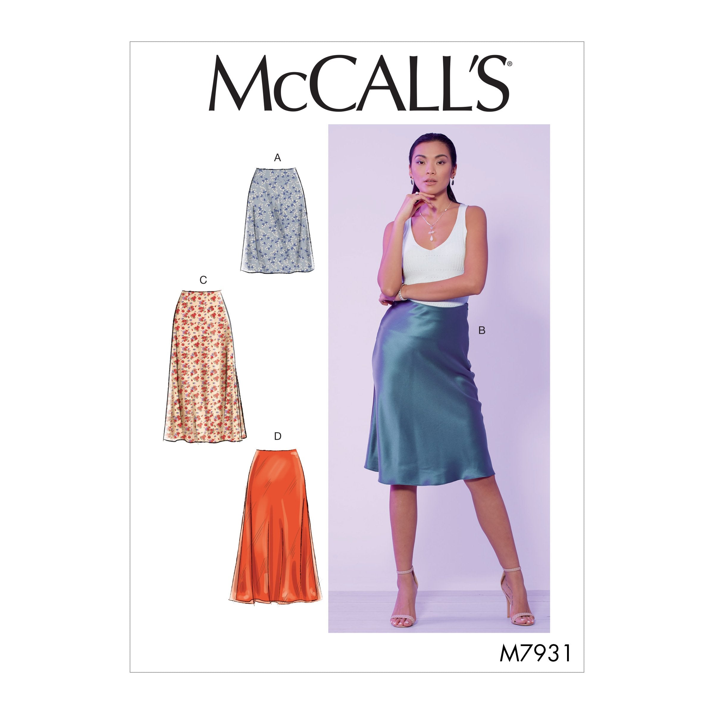 McCall's 7931 Misses' Skirts pattern from Jaycotts Sewing Supplies