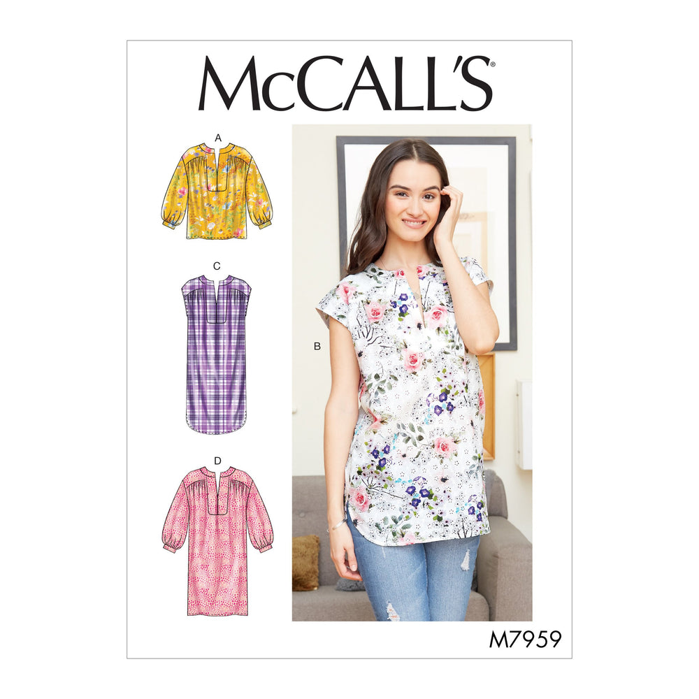 McCalls 7959 Top, Tunic and Dresses sewing pattern from Jaycotts Sewing Supplies