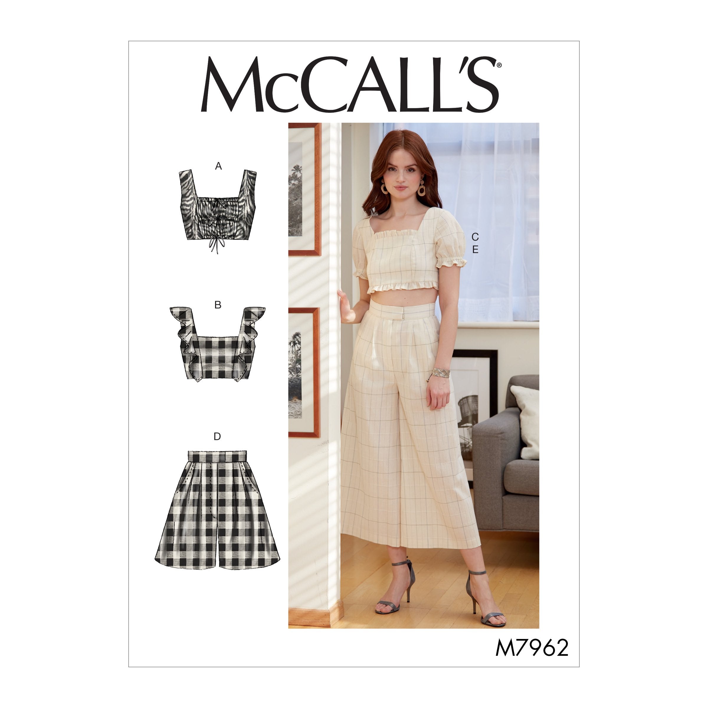 McCalls 7962 Tops, Shorts and Pants sewing pattern from Jaycotts Sewing Supplies