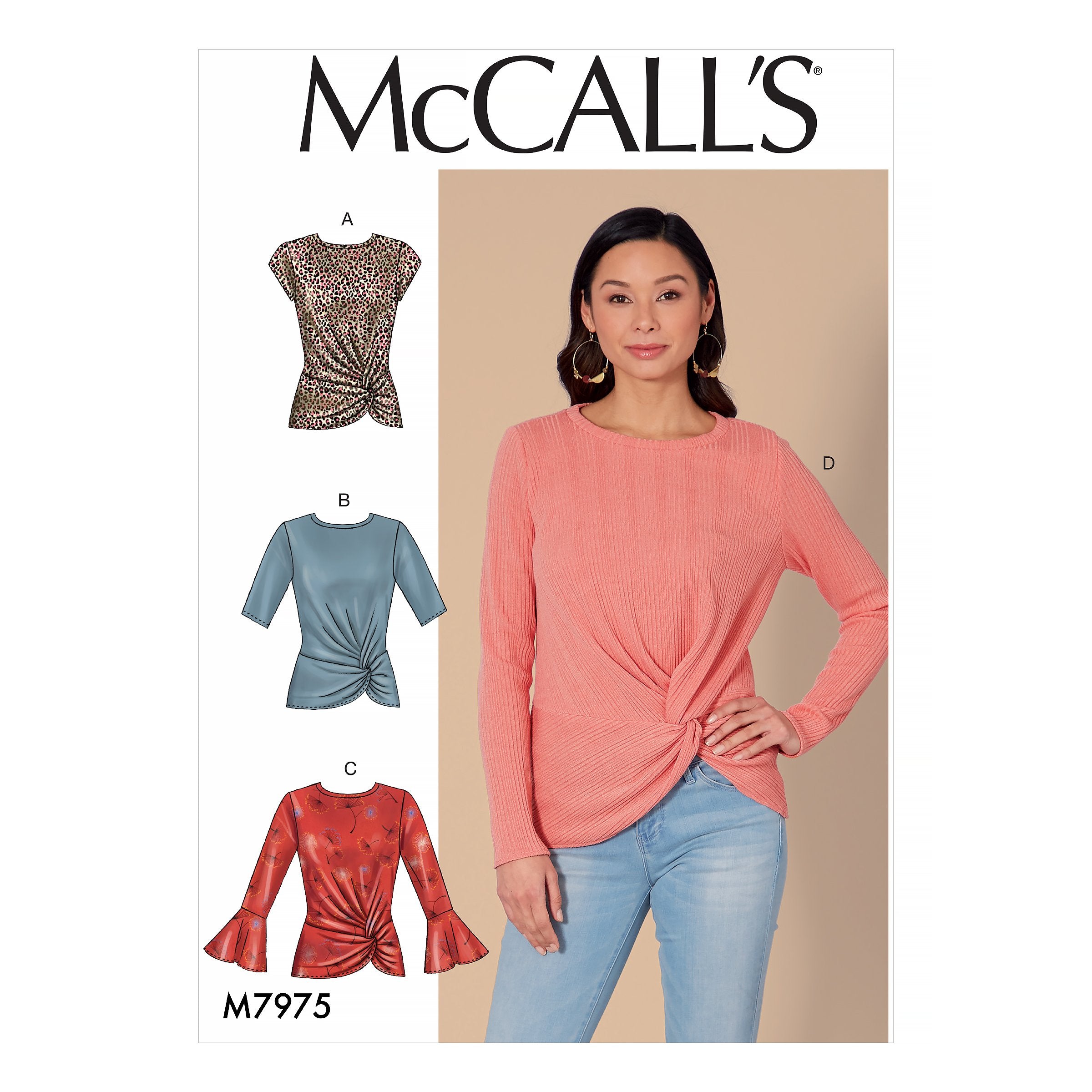 McCalls 7975 Tops sewing pattern from Jaycotts Sewing Supplies