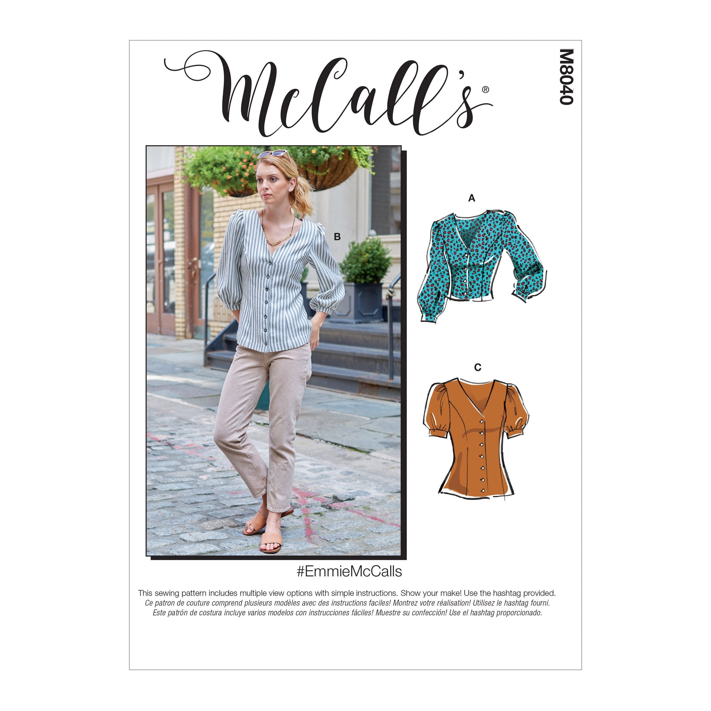 McCall's pattern 8040 Tops from Jaycotts Sewing Supplies
