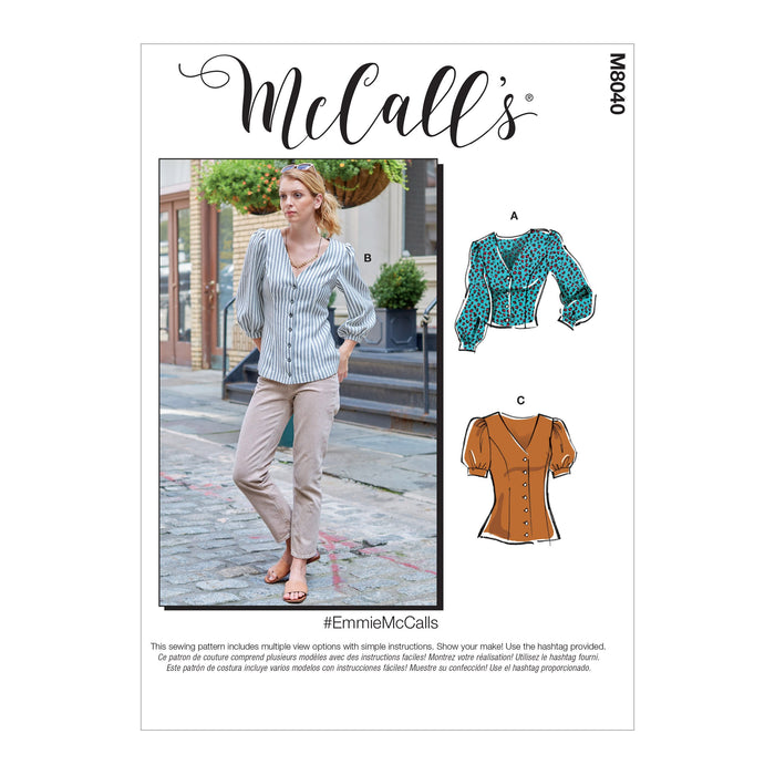 McCall's pattern 8040 Tops from Jaycotts Sewing Supplies