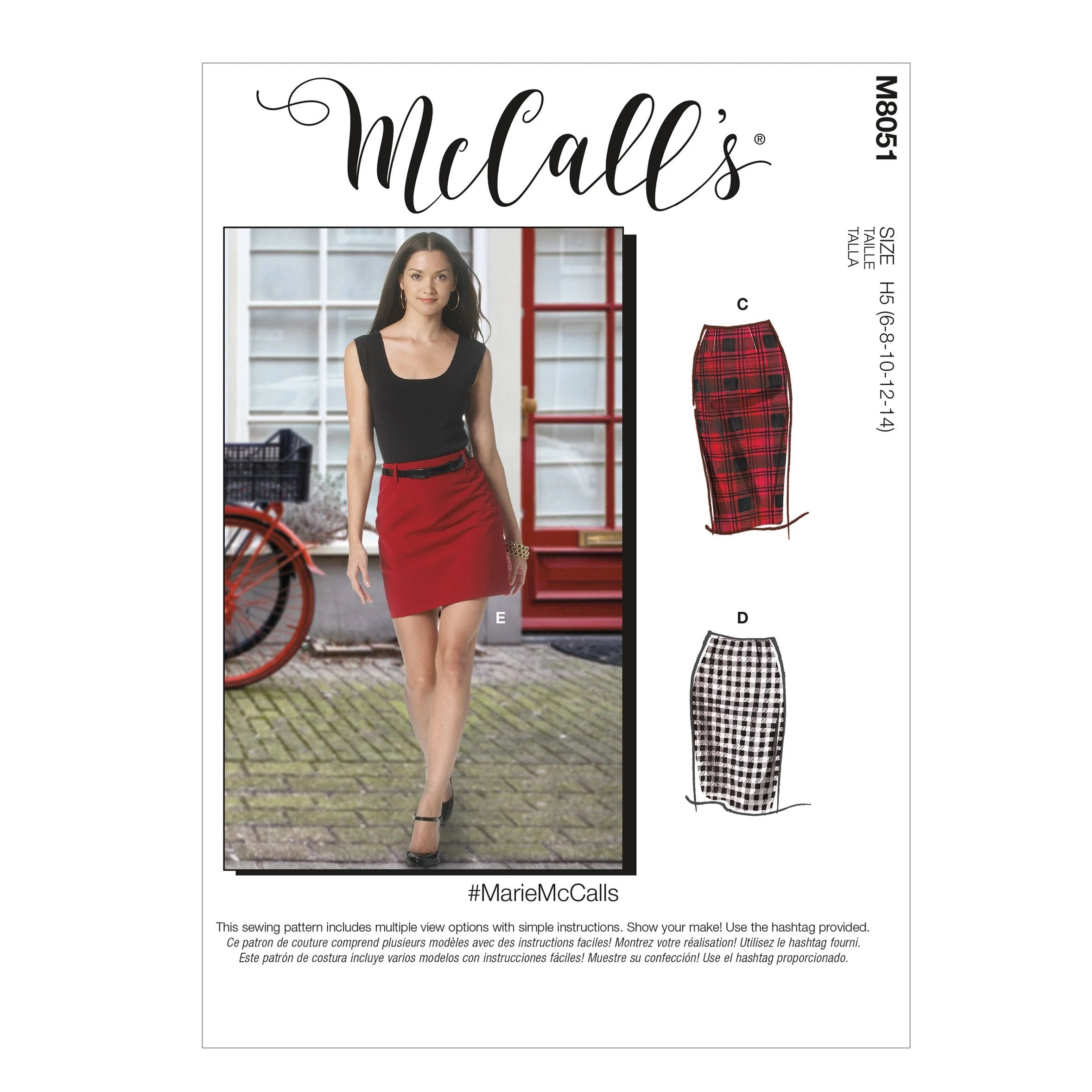 McCall's pattern 8051 Pencil Skirts In Five Lengths from Jaycotts Sewing Supplies