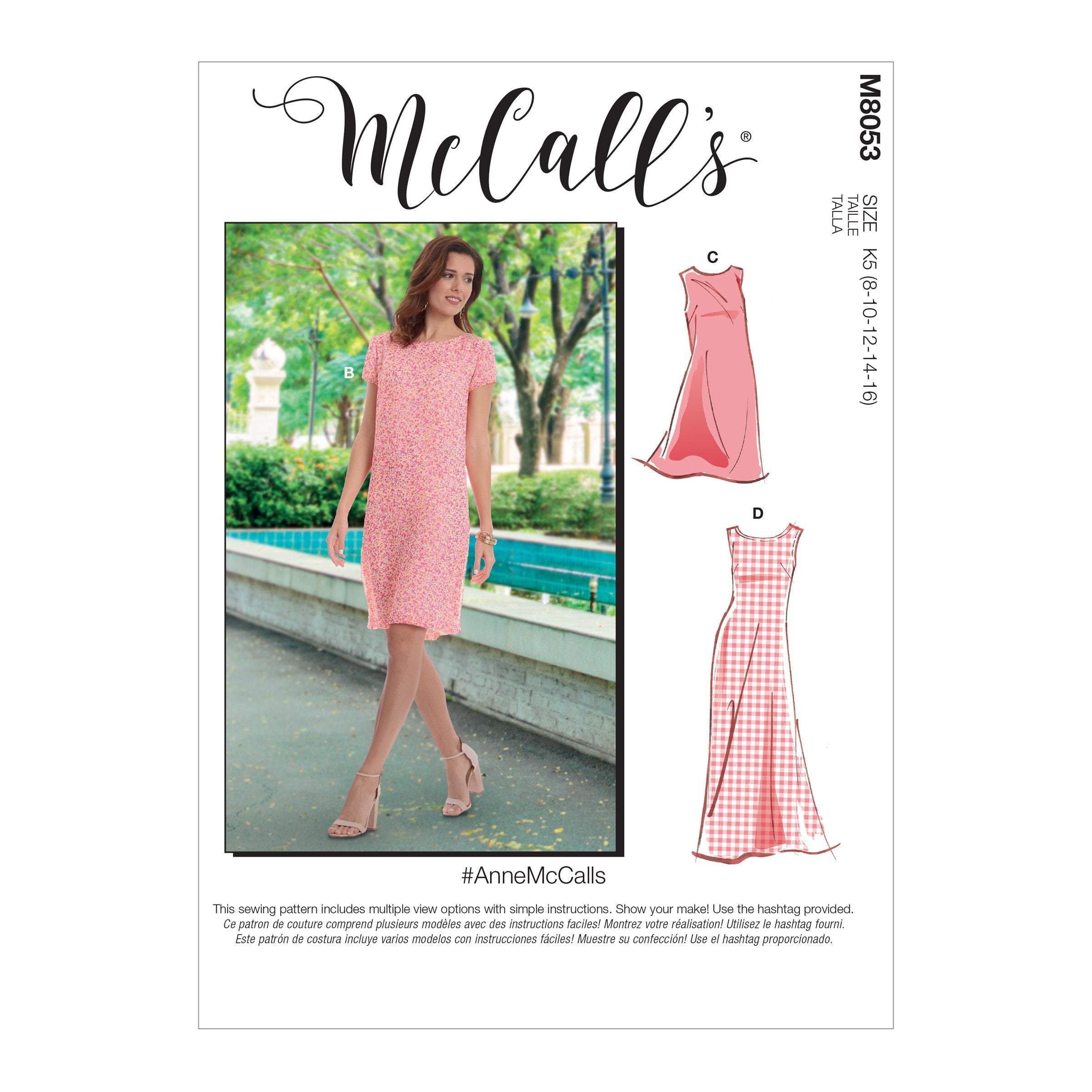 McCall's pattern 8053 Tent Dress In 2 Lengths from Jaycotts Sewing Supplies