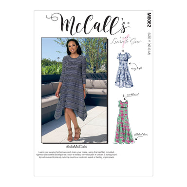 McCall's pattern 8062 Straight, Handkerchief, or High-Low Hem Dresses from Jaycotts Sewing Supplies