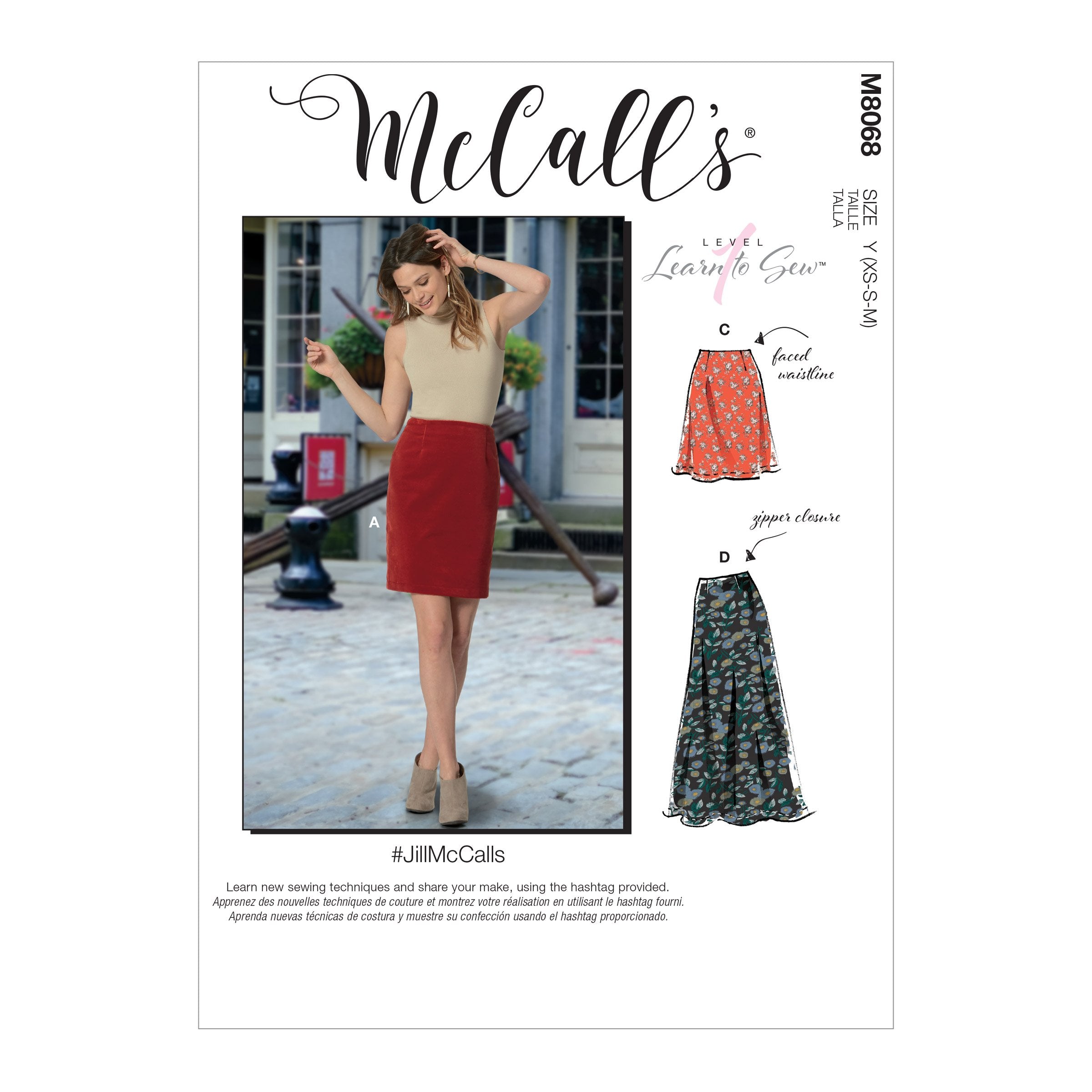 McCall's pattern 8068 Skirts in Three Lengths from Jaycotts Sewing Supplies