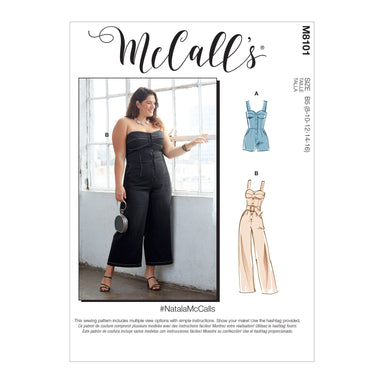 McCall's 8101 Misses' / Women's Romper and Jumpsuit pattern #NatalaMcCalls from Jaycotts Sewing Supplies