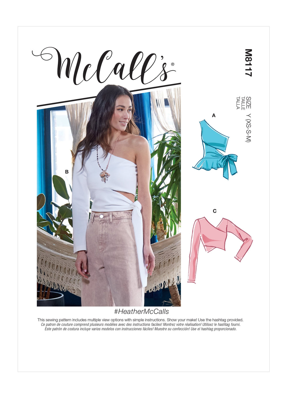 McCall's 8117 Tops sewing pattern #HeatherMcCalls from Jaycotts Sewing Supplies