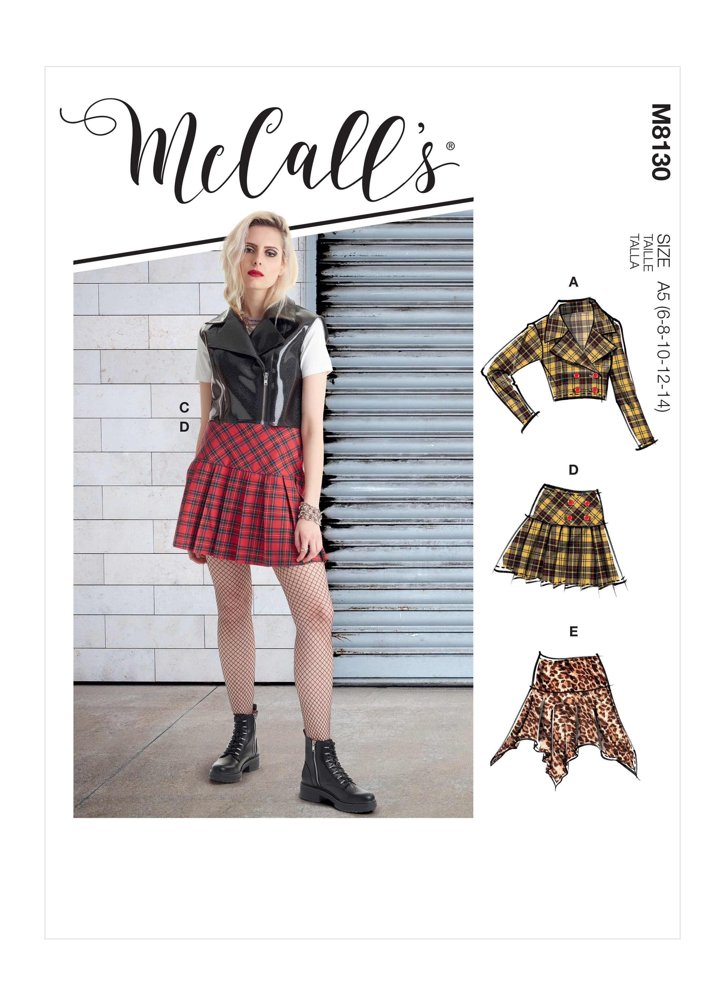 McCall's 8130 Skirts, Jacket, Top 80's and 90's pattern from Jaycotts Sewing Supplies