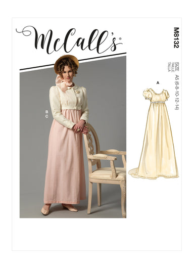 McCall's 8132 Misses' Costume Pattern | 18th century dress from Jaycotts Sewing Supplies