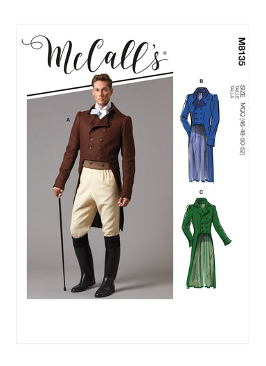 McCall's 8135 COSTUME pattern | Men's Historical Jacket from Jaycotts Sewing Supplies