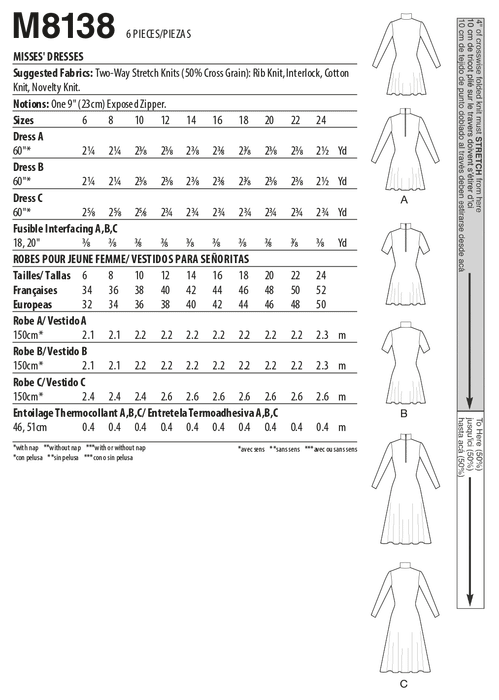 McCall's 8138 DRESS pattern from Jaycotts Sewing Supplies