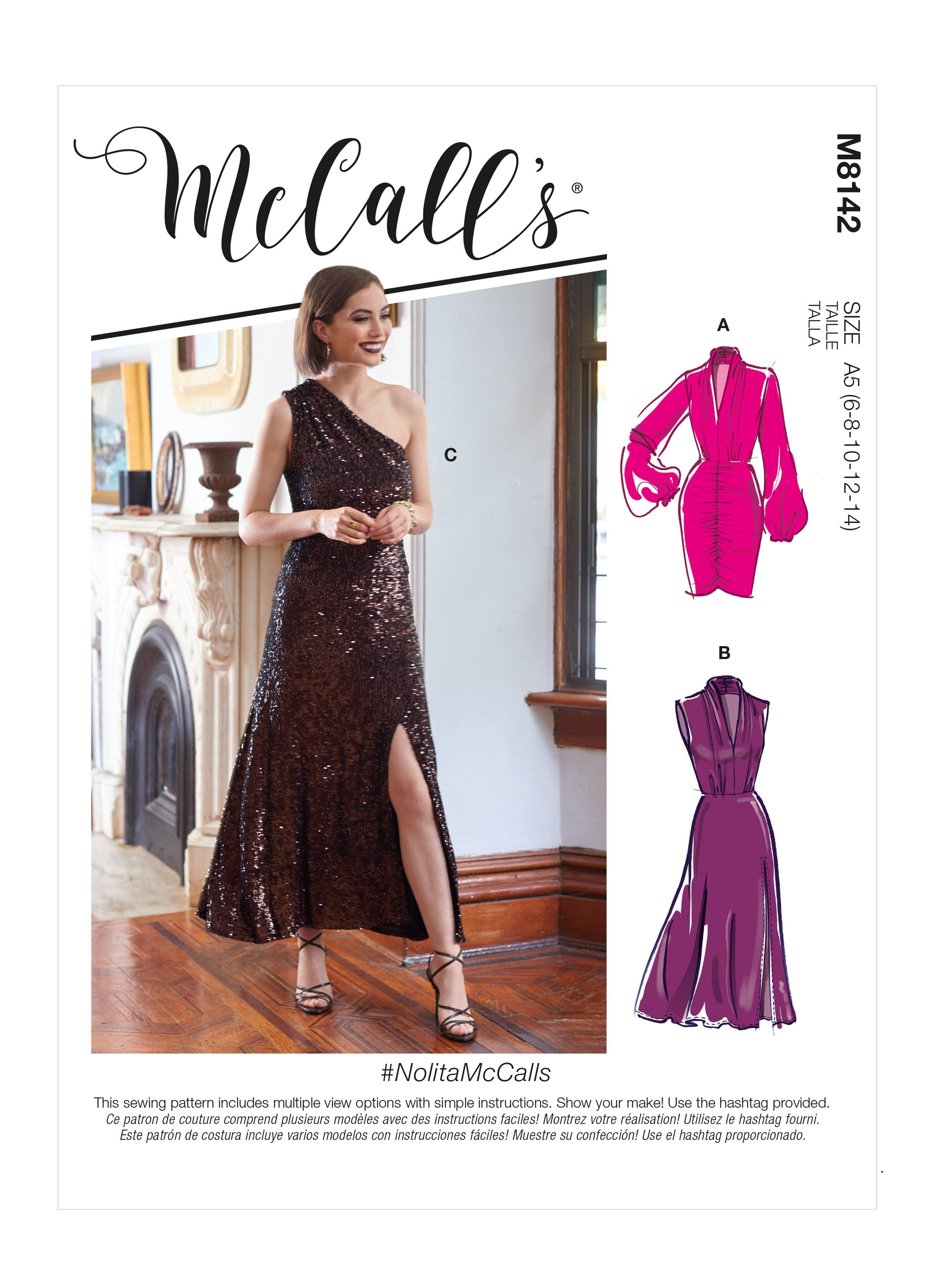 McCall's 8142 DRESS pattern from Jaycotts Sewing Supplies