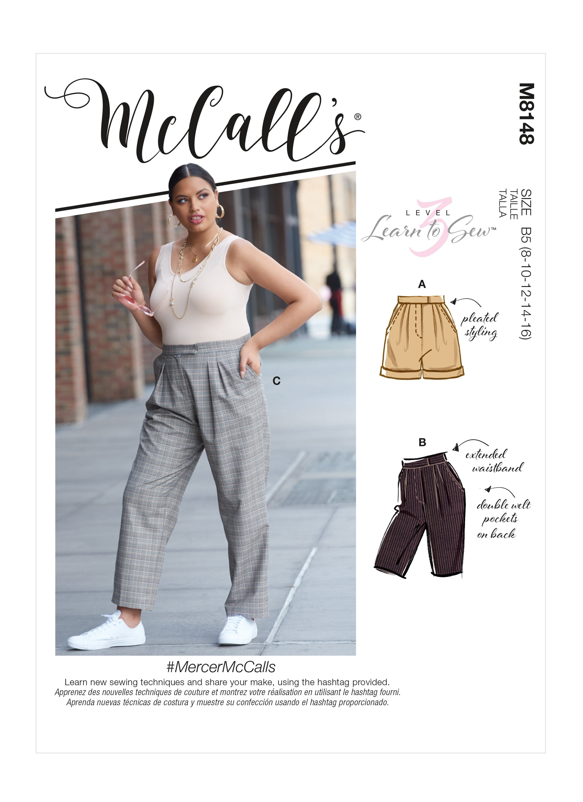 McCalls Sewing Pattern 8148 Misses' and Women's Trousers from Jaycotts Sewing Supplies