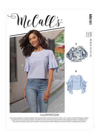 McCall's 8161 Tops Sewing pattern from Jaycotts Sewing Supplies