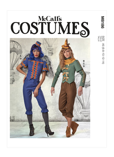 McCall's 8186 Misses' Costume sewing pattern from Jaycotts Sewing Supplies
