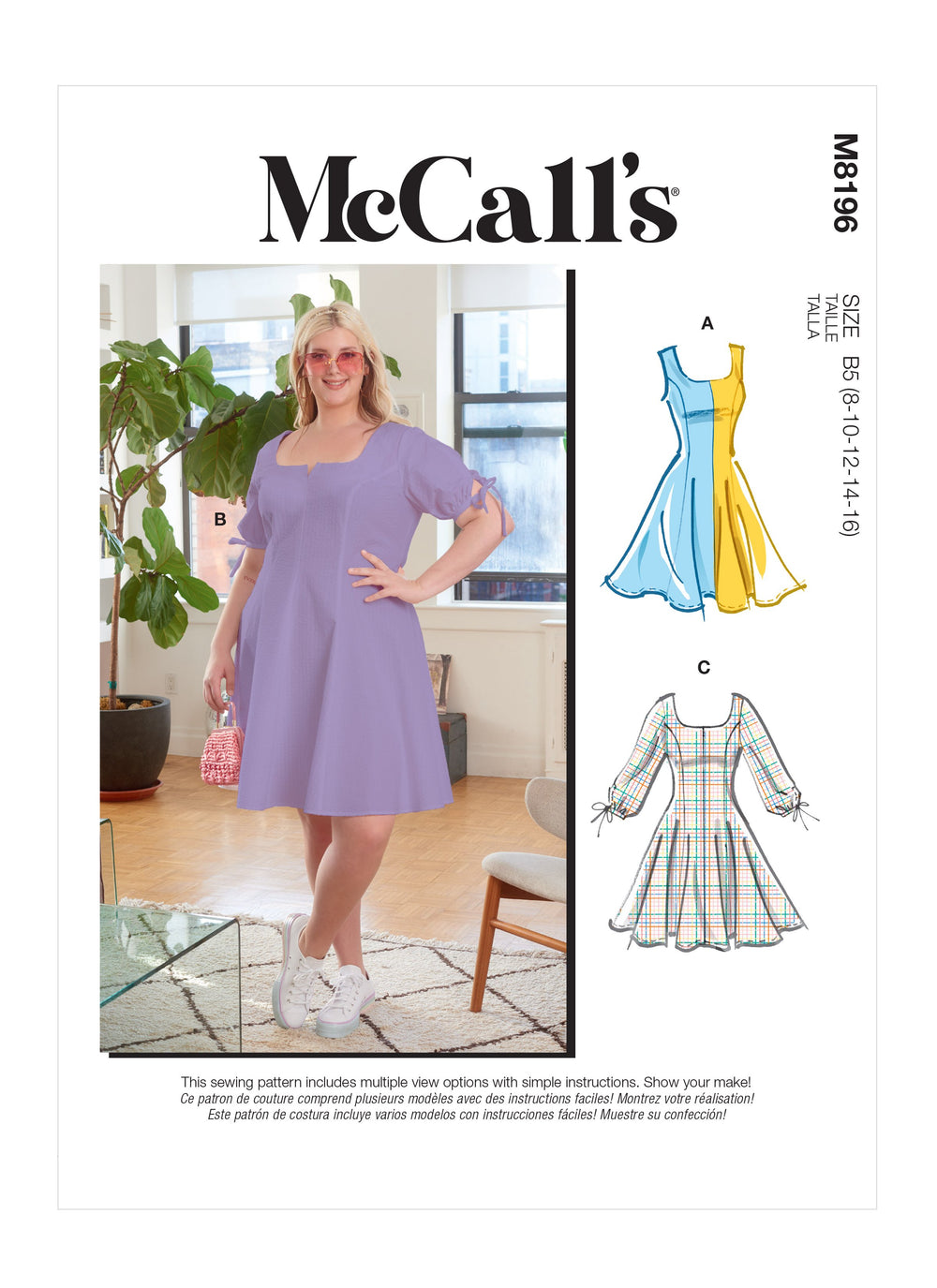 McCall's 8196 Misses' and Women's Dresses sewing pattern from Jaycotts Sewing Supplies