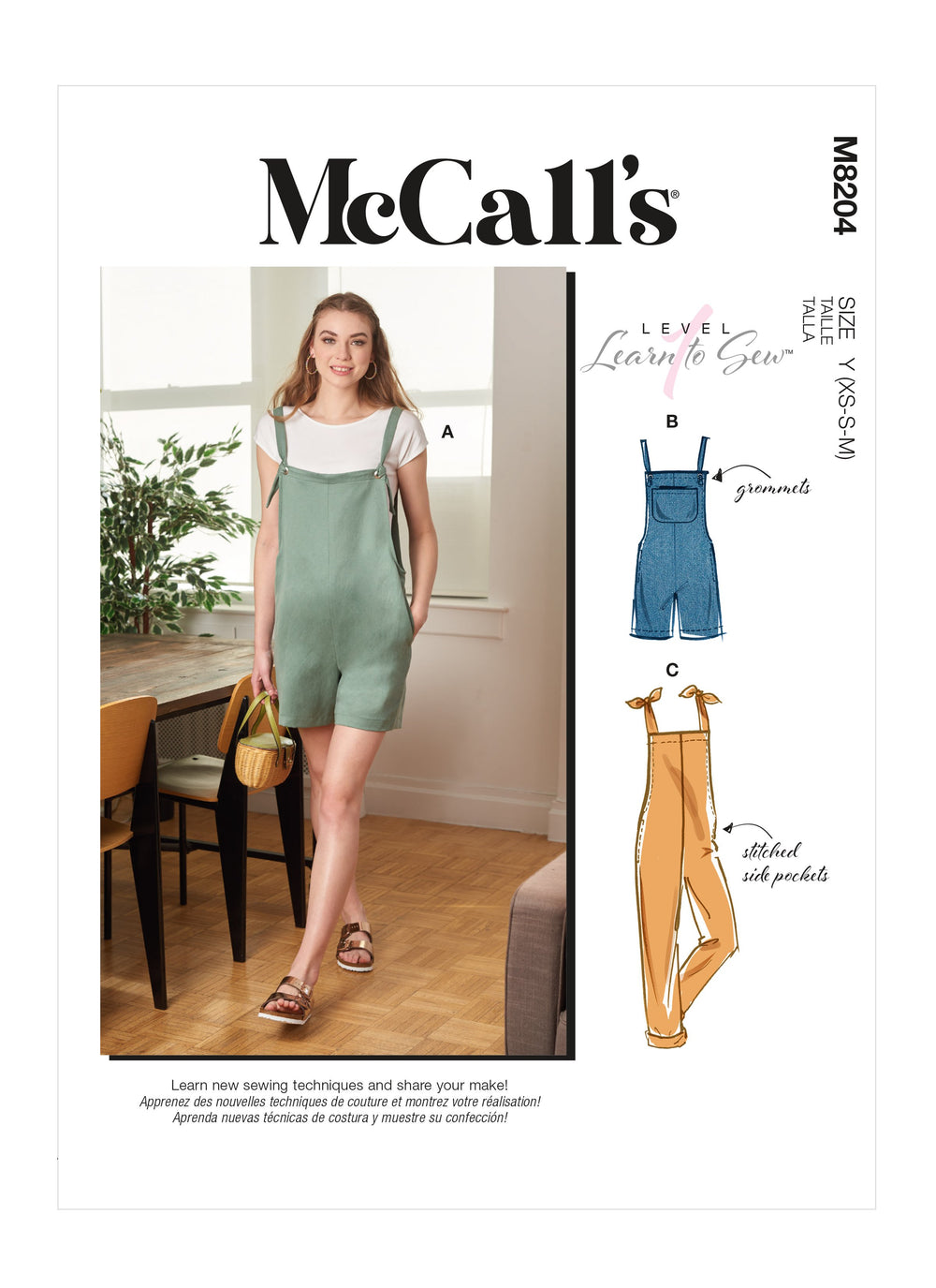 McCalls Sewing Pattern 8345 (E5) - Misses Skirt Overalls, FREE Delivery  Available
