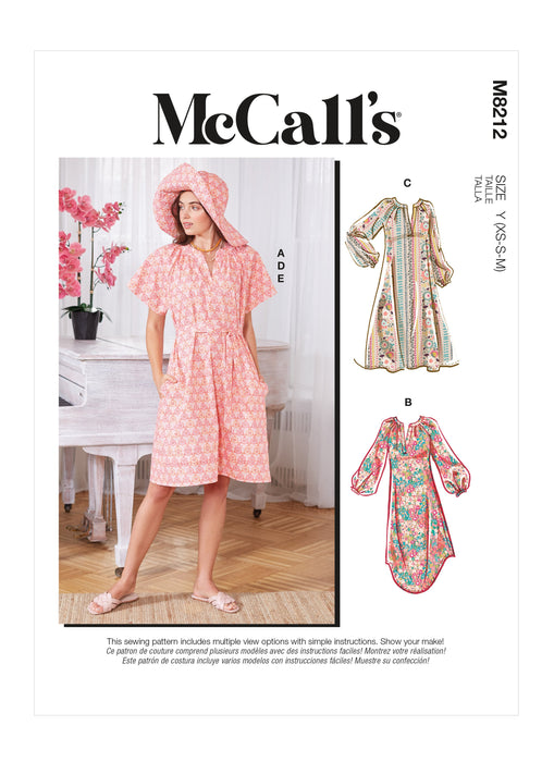 McCall's 8212 Misses' Dresses and Mask sewing pattern from Jaycotts Sewing Supplies