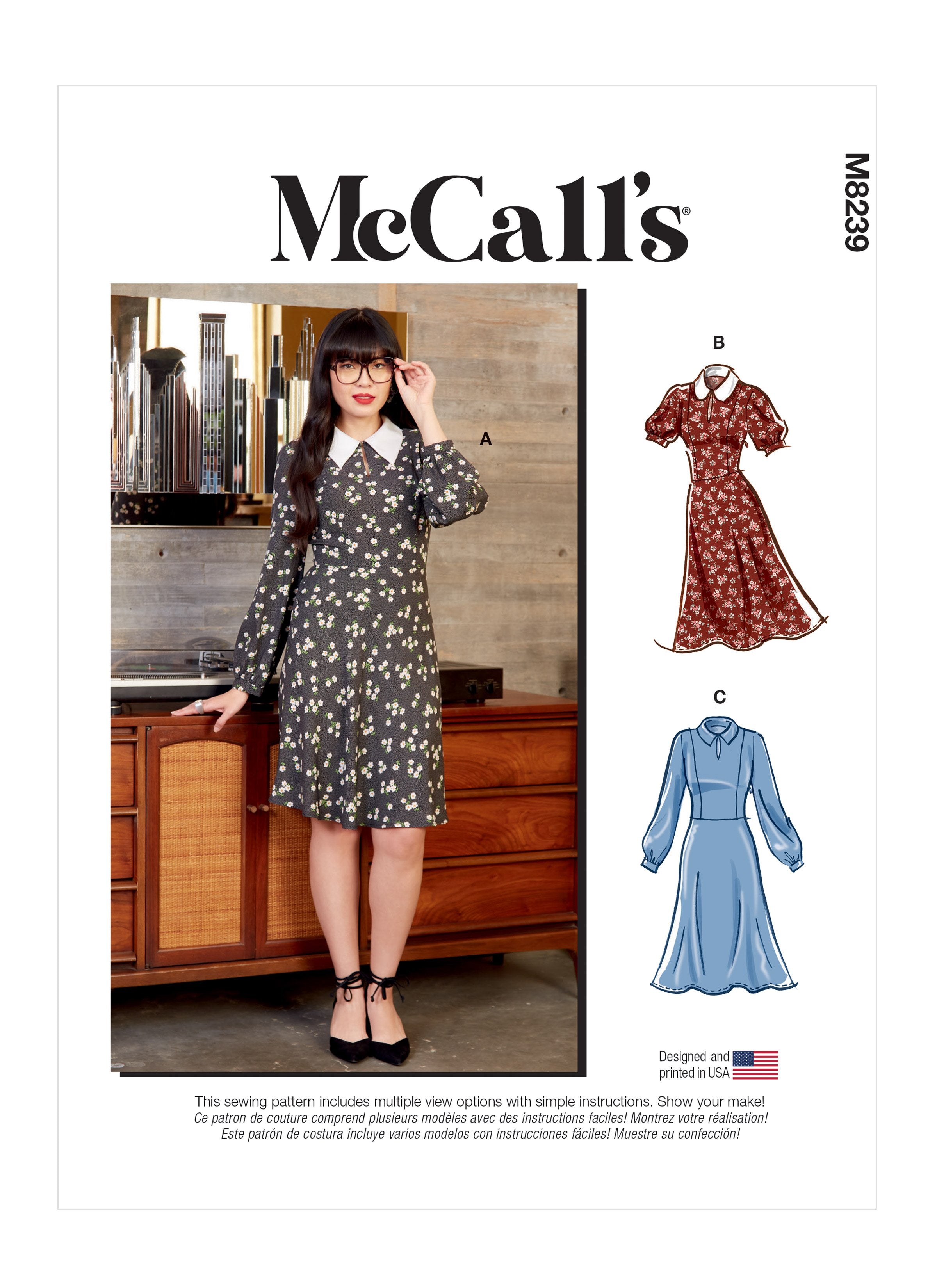 McCall's sewing pattern 8239 Misses' Dresses from Jaycotts Sewing Supplies