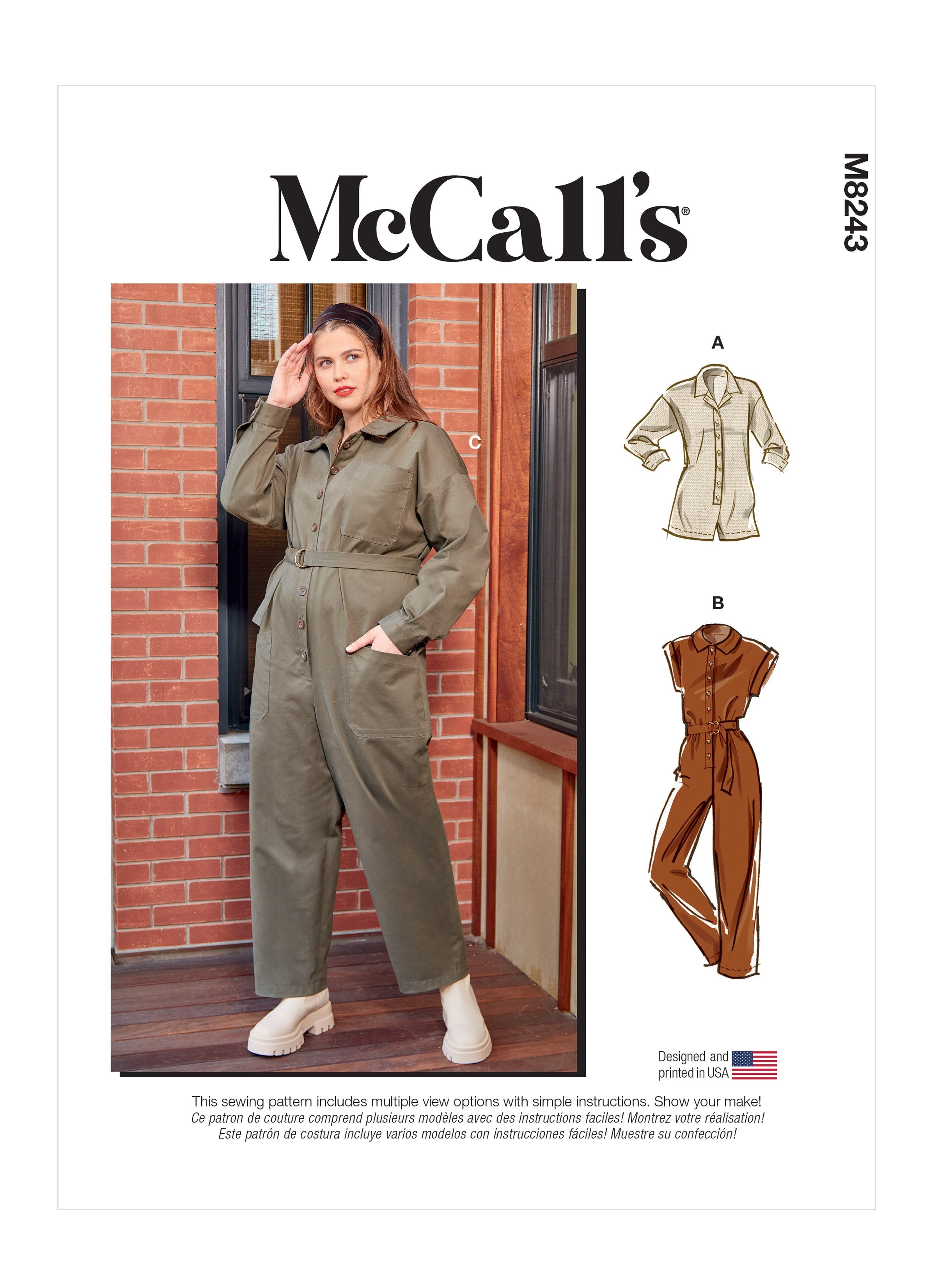 McCall's sewing pattern 8243 Misses' and Women's Romper and Jumpsuits from Jaycotts Sewing Supplies