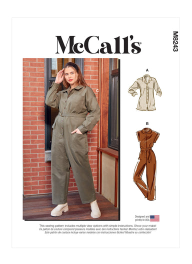 McCall's sewing pattern 8243 Misses' and Women's Romper and Jumpsuits from Jaycotts Sewing Supplies