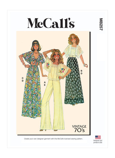 McCall's Sewing Pattern 8257 Vintage Tops, Skirt and Pants from Jaycotts Sewing Supplies