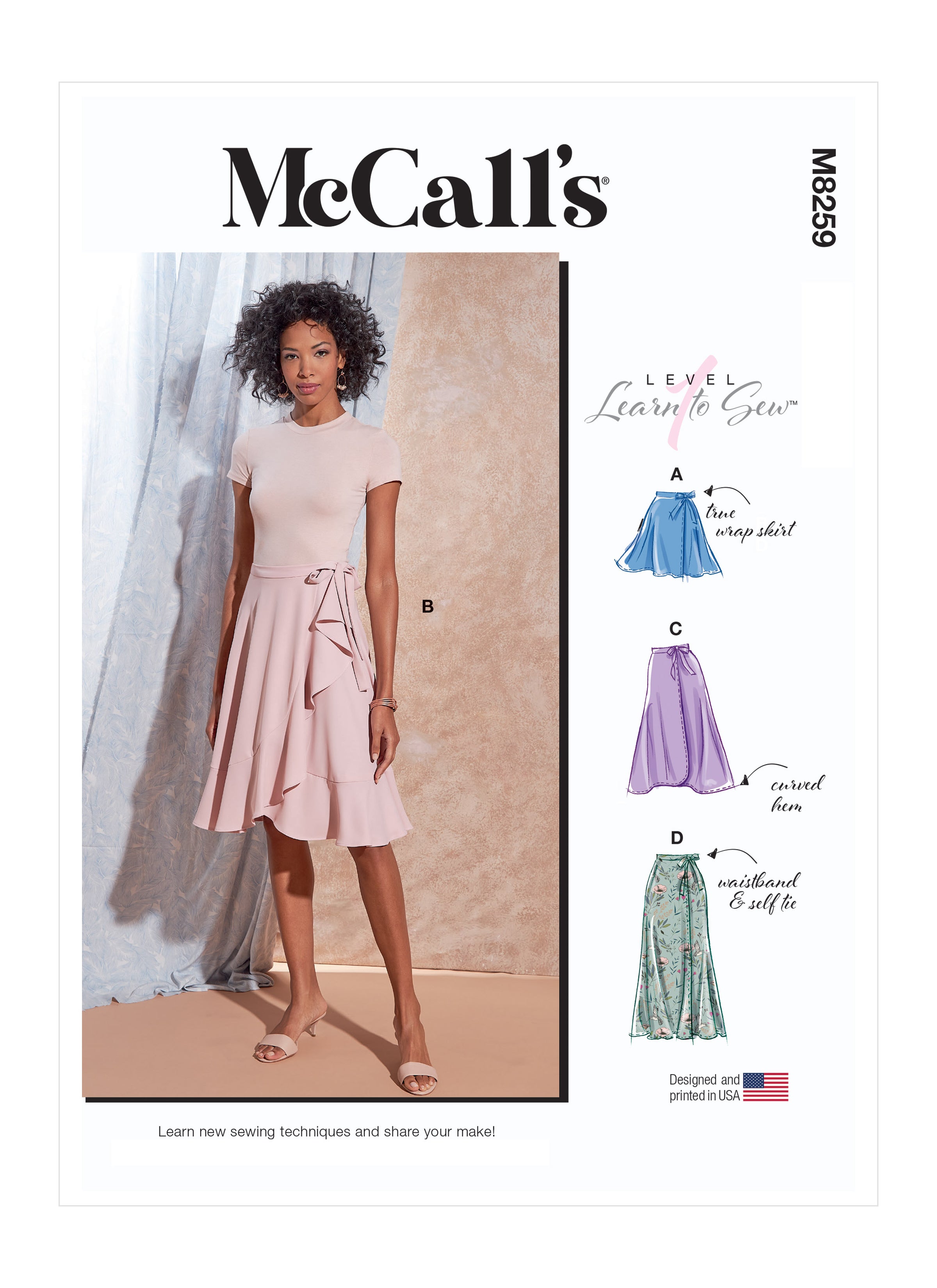 McCall's Sewing Pattern 8259 Misses' Skirts from Jaycotts Sewing Supplies