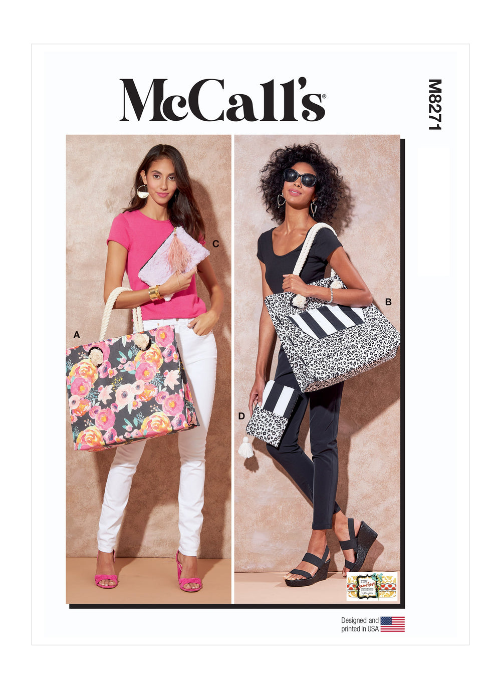 McCall's Sewing Pattern 8271 Totes and Purses from Jaycotts Sewing Supplies
