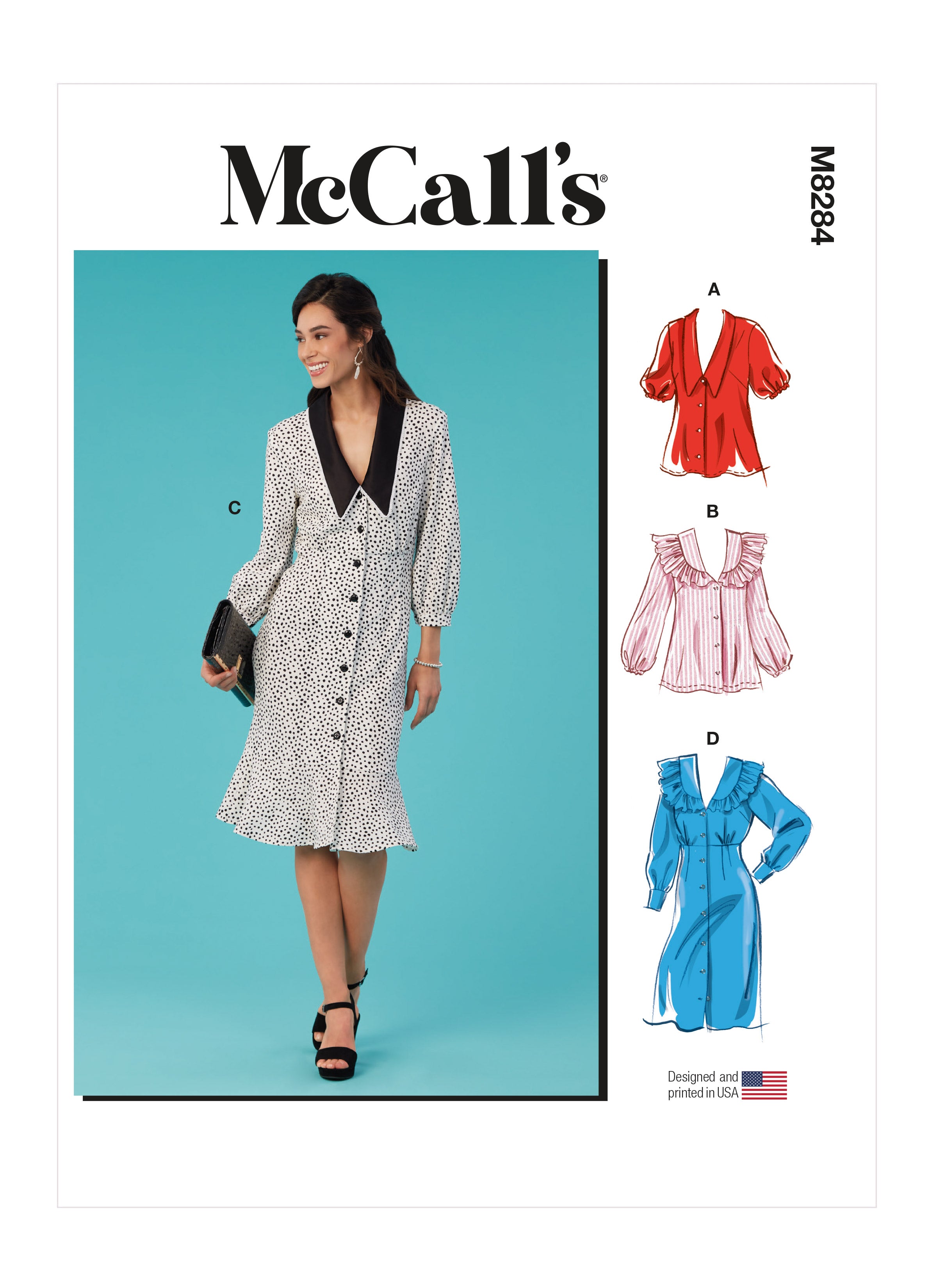 McCalls 8284 Misses' Tops and Dresses sewing pattern from Jaycotts Sewing Supplies