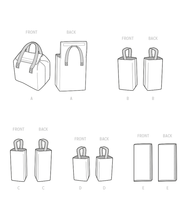 McCalls 8297 Lunch Bag, Jar Sacks and Napkin sewing pattern from Jaycotts Sewing Supplies