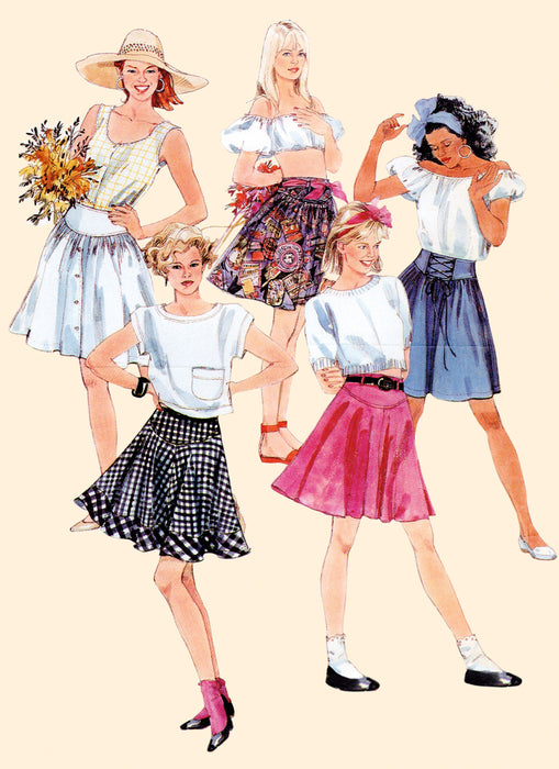 McCall's 8319 sewing pattern 80's Skirts from Jaycotts Sewing Supplies