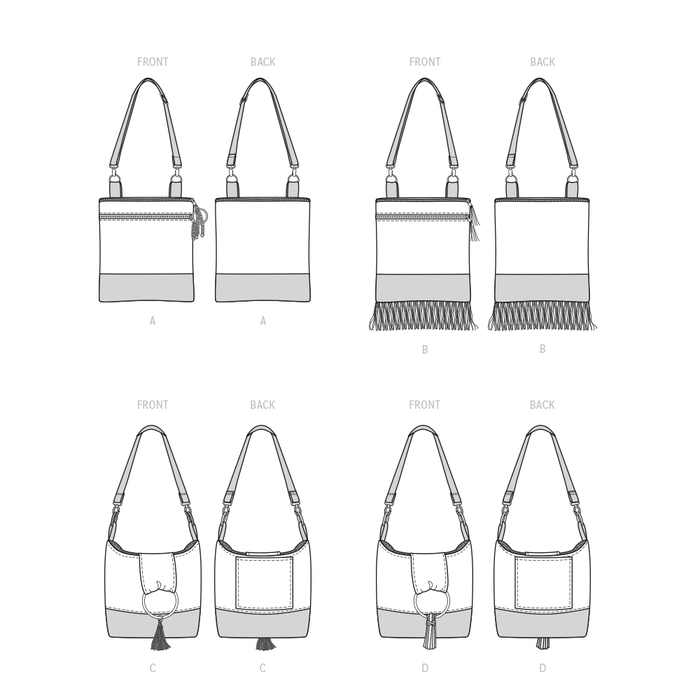 McCall's Sewing Pattern M8334 Bags by Tiny Seamstress Designs from Jaycotts Sewing Supplies