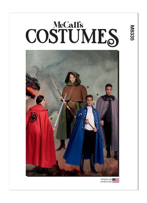 McCall's Sewing Pattern M8335 Men's and Misses' Costume Capes from Jaycotts Sewing Supplies