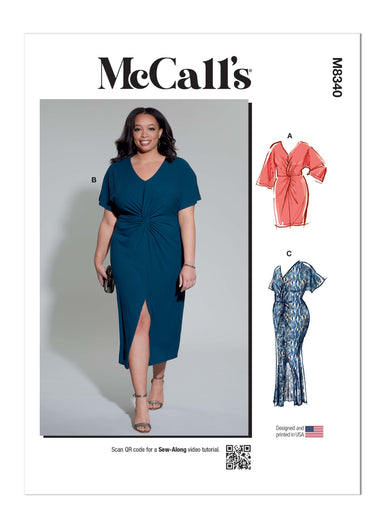 McCall's Sewing Pattern M8340 Women's Knit Dress from Jaycotts Sewing Supplies