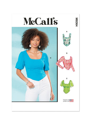 McCall's Sewing Pattern 8364 Misses' Knit Corset Tops from Jaycotts Sewing Supplies