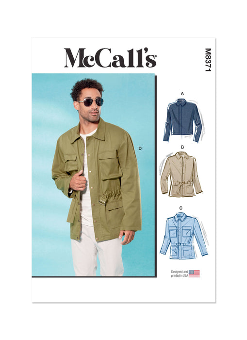 McCall's Sewing Pattern 8371 Men's Jacket in Two Lengths from Jaycotts Sewing Supplies