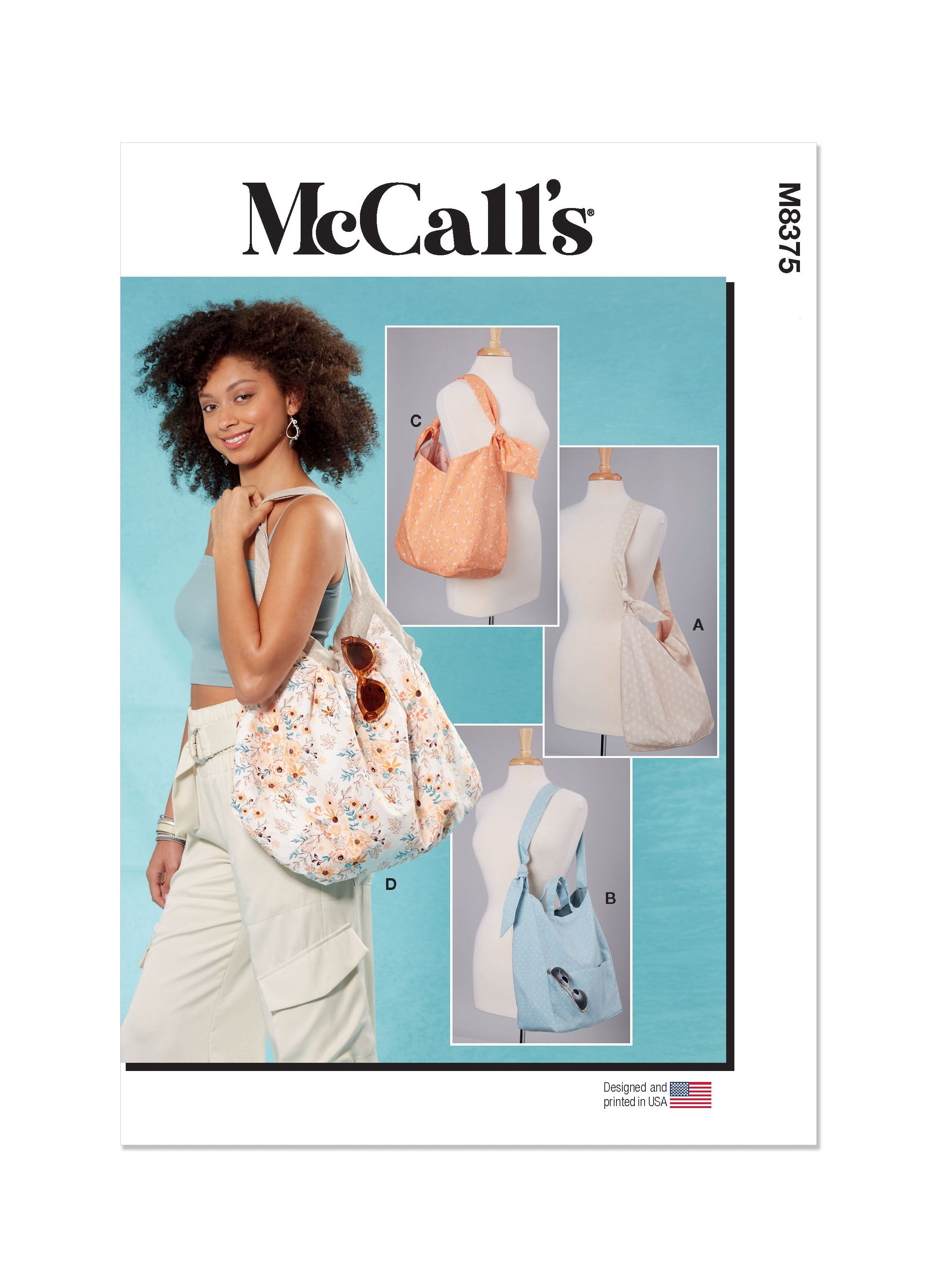 McCall's Sewing Pattern 8375 Bags in Four Styles from Jaycotts Sewing Supplies