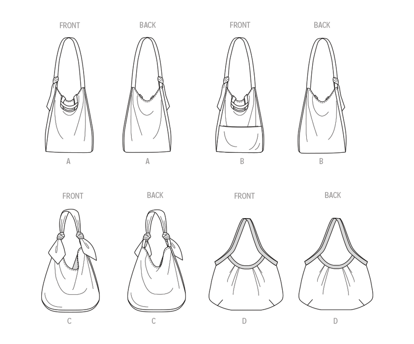 McCall's Sewing Pattern 8375 Bags in Four Styles from Jaycotts Sewing Supplies
