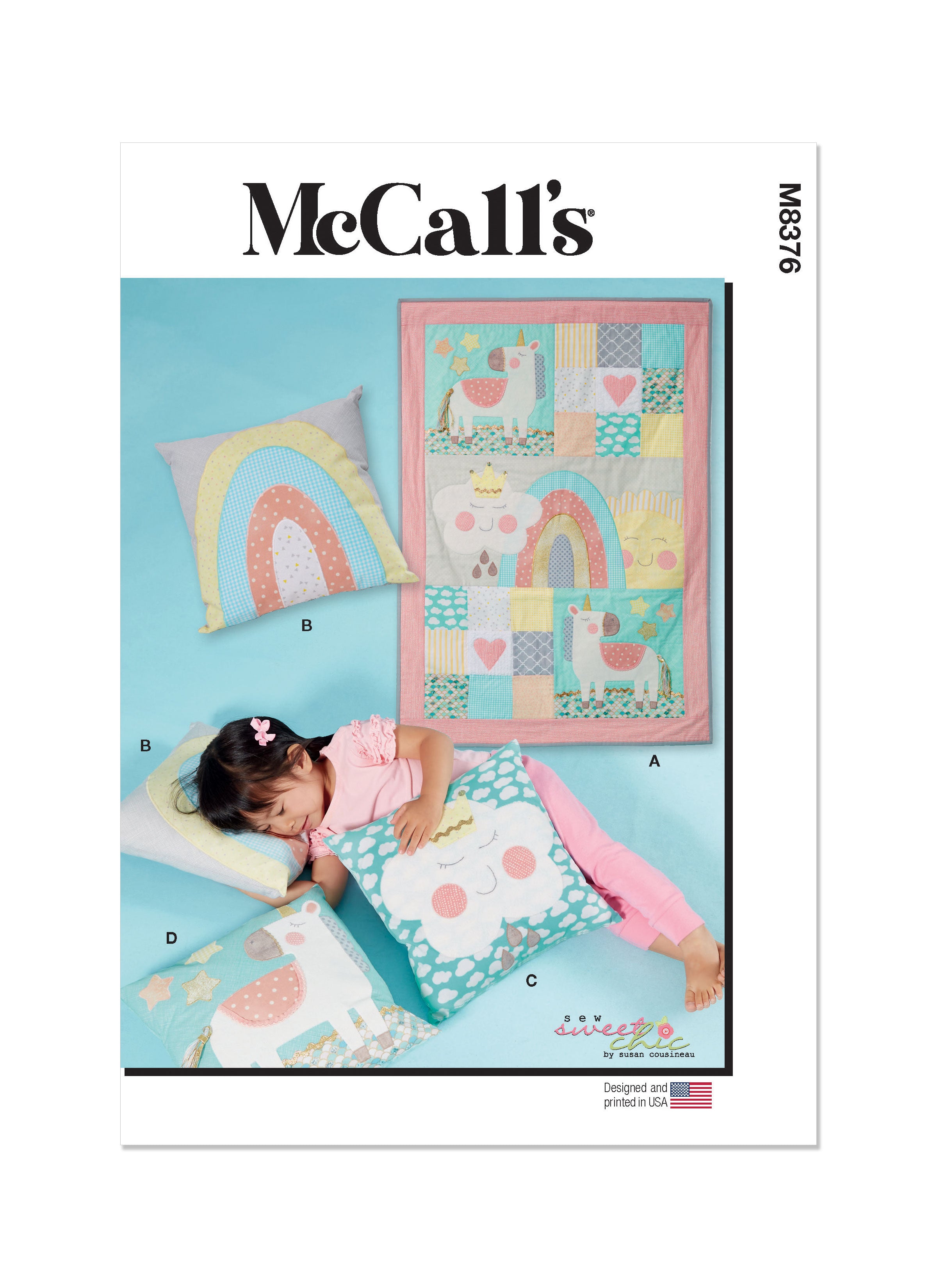 McCall's Sewing Pattern 8376 Quilt or Wall Hanging and Pillows from Jaycotts Sewing Supplies