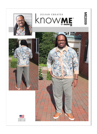 Know Me sewing pattern 2009 Men's Knit Button Up Top and Pants by Julian Creates from Jaycotts Sewing Supplies