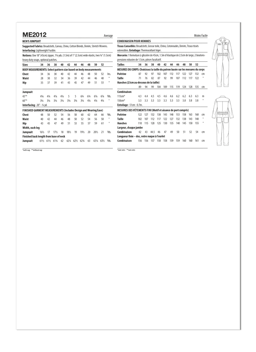 Know Me sewing pattern 2012 Men's Jumpsuit by Norris Dánta Ford from Jaycotts Sewing Supplies