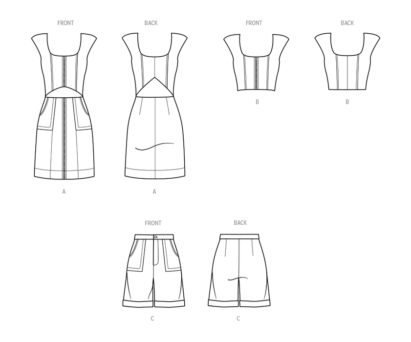 Know Me pattern 2014 Misses' Dress, Tops and Shorts by Duana M. from Jaycotts Sewing Supplies