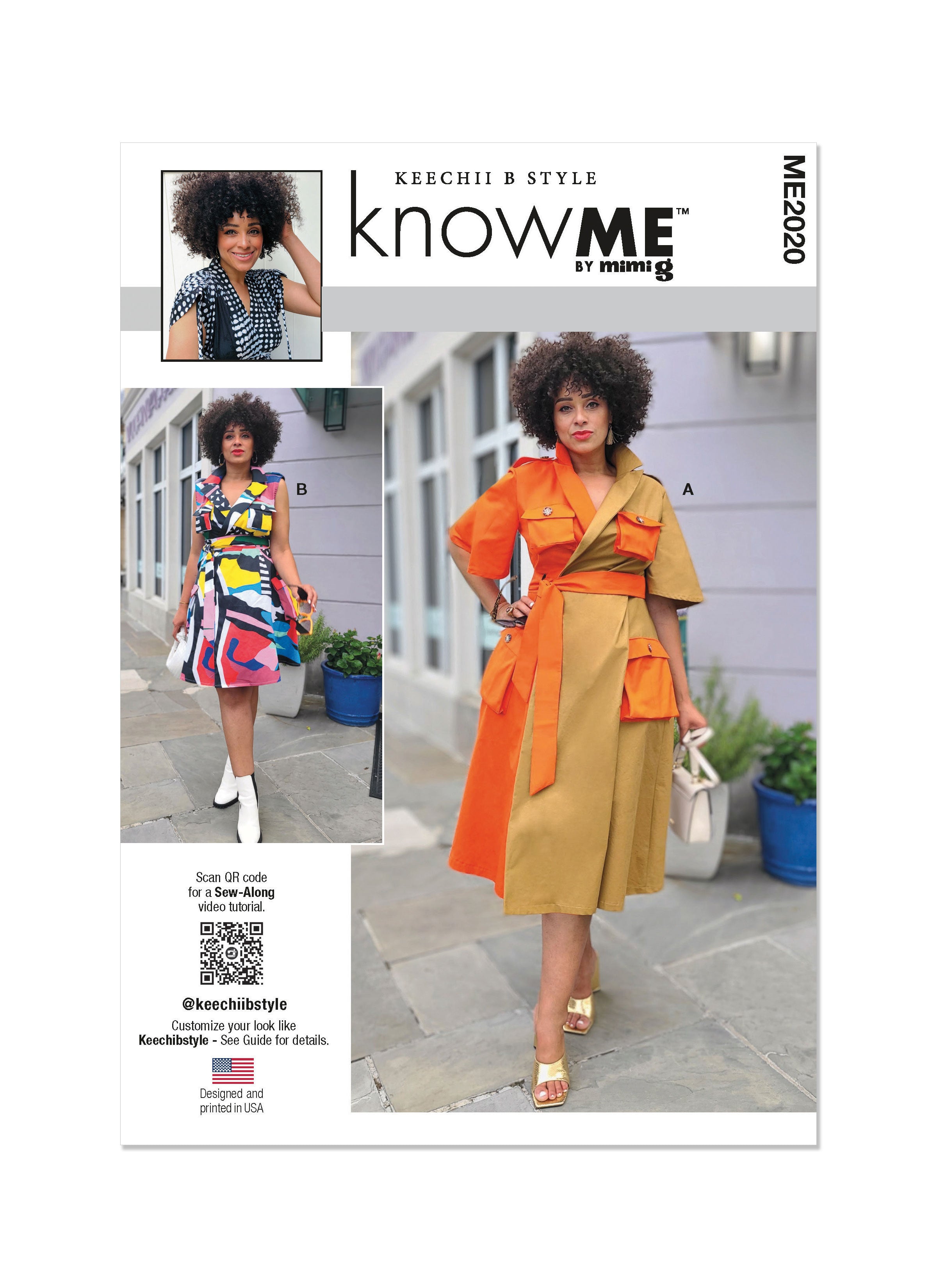 Know Me pattern 2020 Misses' and Women's Wrap Dress by Keechii B Style from Jaycotts Sewing Supplies